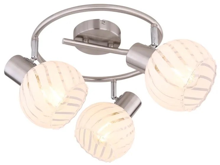Plafoniera cu 3 spoturi design modern WILLY nichel