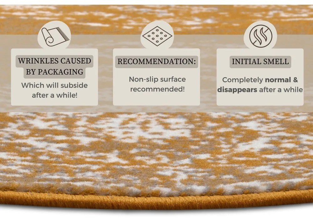 Covor rotund galben/portocaliu ø 160 cm Méridional - Hanse Home