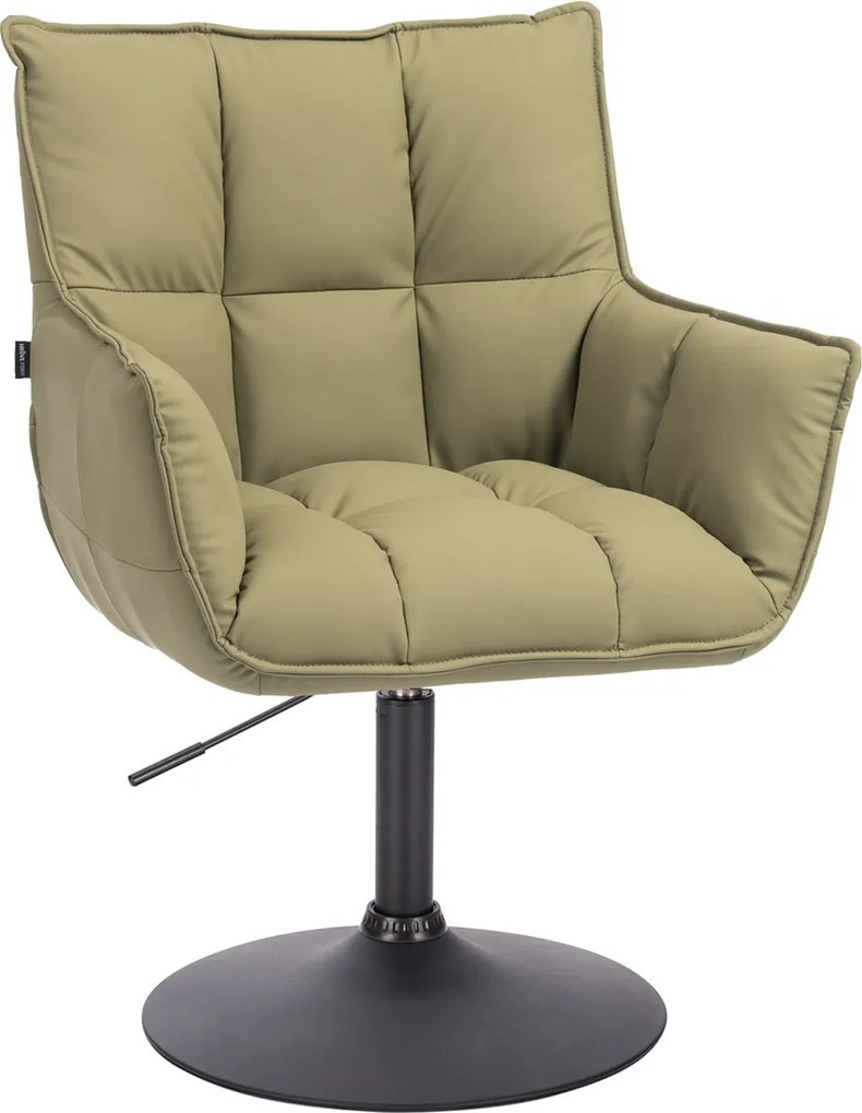 HR560N Scaun Khaki Piele Ecologica Premium Soft cu Bază Neagră