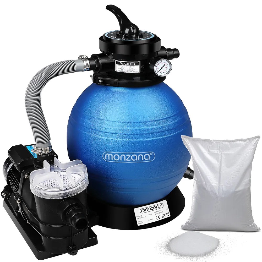 Deuba Sistem de filtrare cu nisip cu sticla filtranta de 9.600 l/h