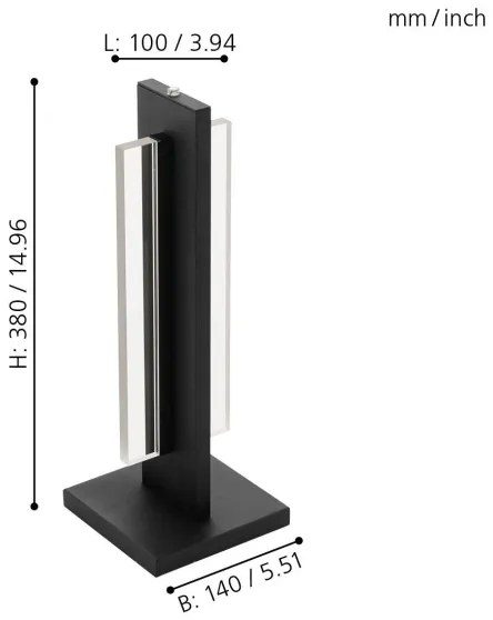 Lampă LED de masă dimabilă SPADAFORA LED/15W/230V Eglo 98497