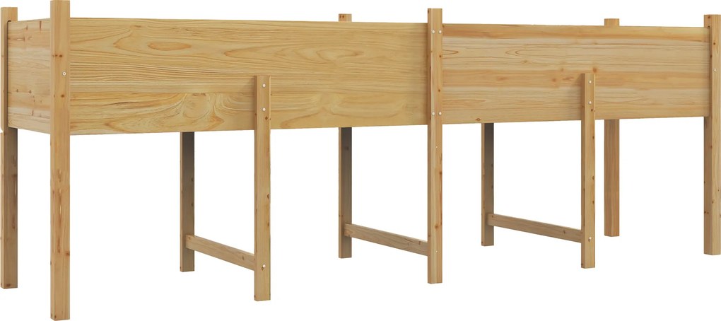 Outsunny Jardinieră pe picioare Pat de grădină ridicat, inserții de irigare + fetru de drenaj incluse Lemn de brad pre-uleiat | Aosom Romania