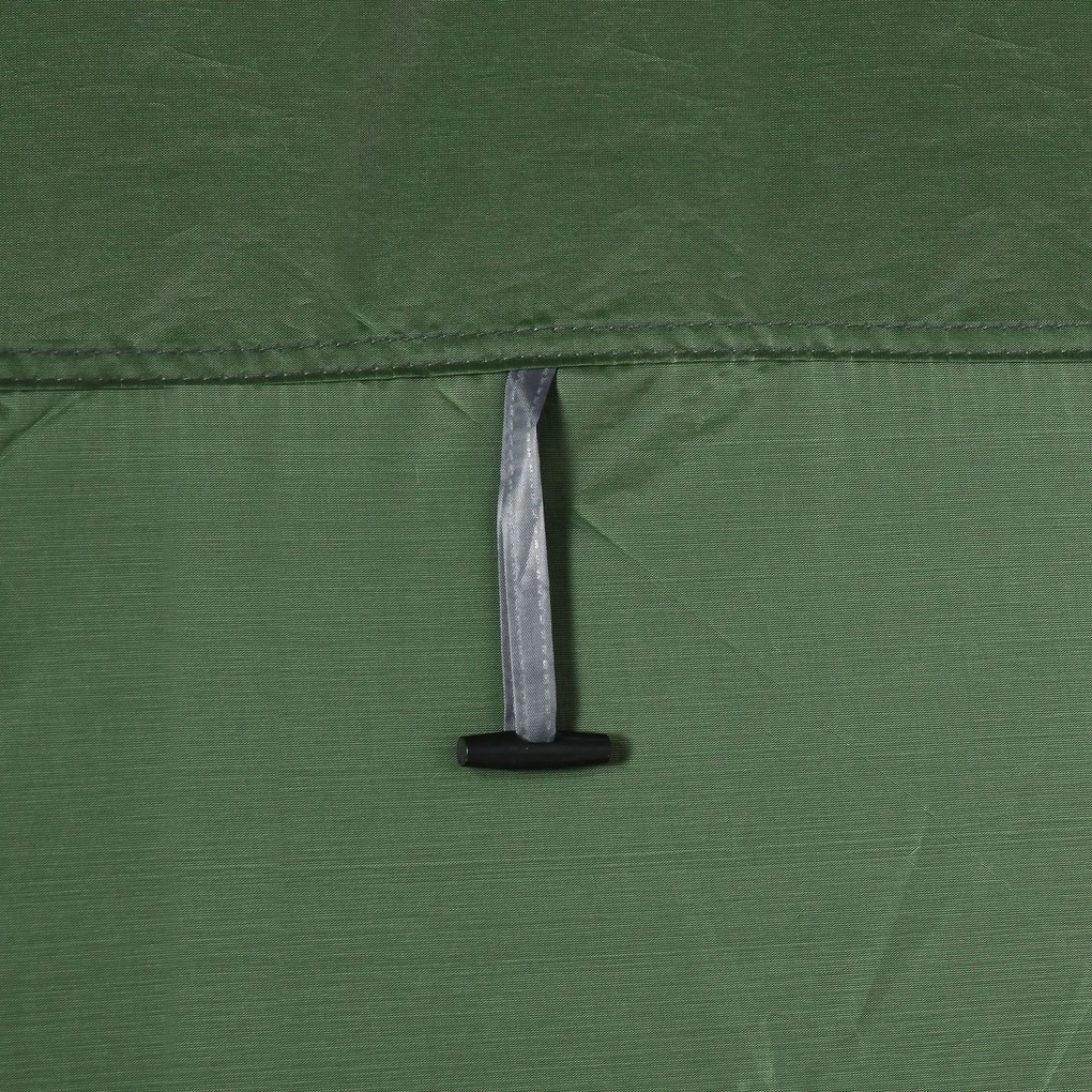 Outsunny Cort de Duș pentru Camping cu Ușă cu Fermoar, Geantă de Transport și Buzunar, 126x124x189 cm, Verde Închis | Aosom Romania