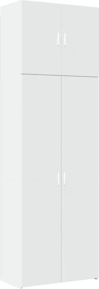 vidaXL Dulap înalt, alb, 80x42,5x249 cm, lemn prelucrat