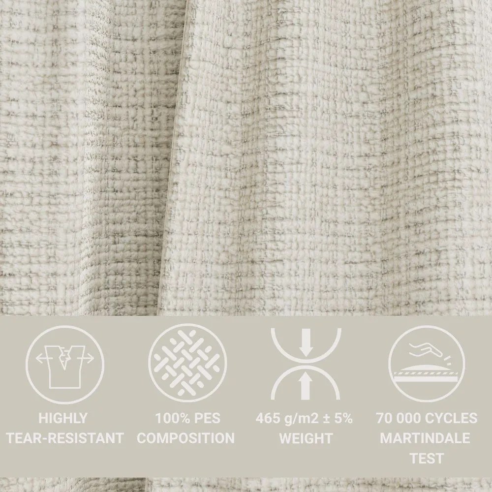 Colțar grej cu tapițerie din chenille (cu colț pe partea stângă/în formă de ”L”) Kirou – Maison de Rêve