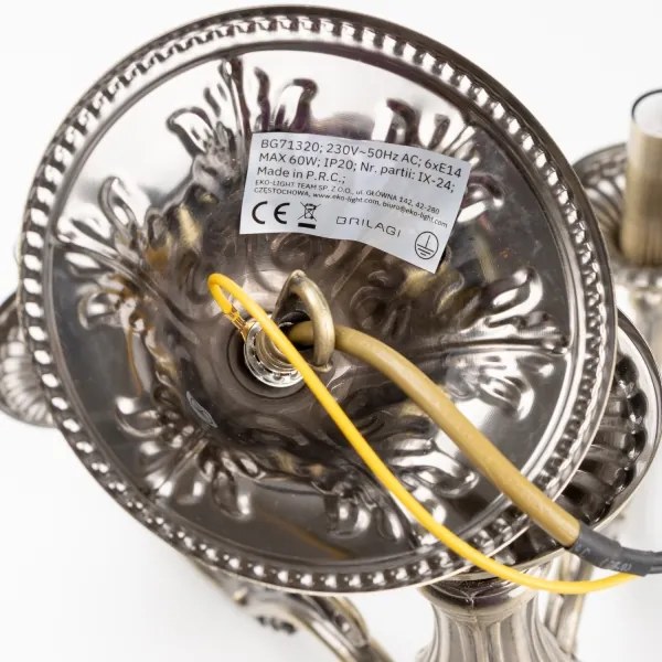 Lustră pe lanț Brilagi CLASSIC 6xE14/60W/230V alamă