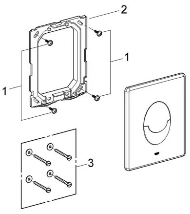 GROHE 38964KV0 - Plăcuță de acționare START, 156 × 197 mm, neagră