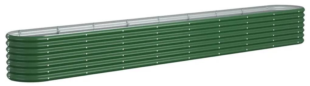 Jardiniera gradina verde 332x40x36 cm otel vopsit electrostatic 1, Verde, 332 x 40 x 36 cm