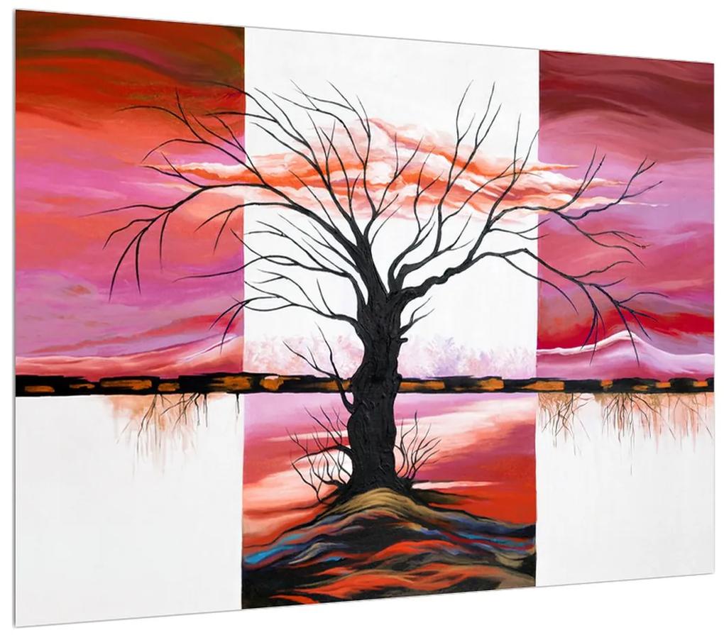 Tablou cu pictura copacului (70x50 cm), în 40 de alte dimensiuni noi