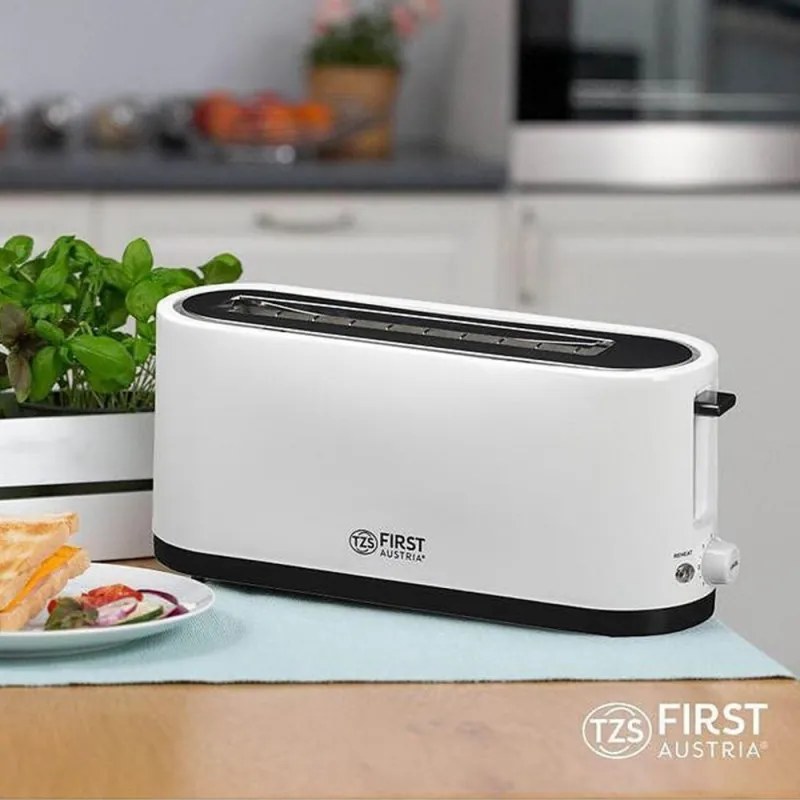 Prajitor de paine First Austria FA-5368-4, 900 W, Functie de decongelare, 38 cm, Alb