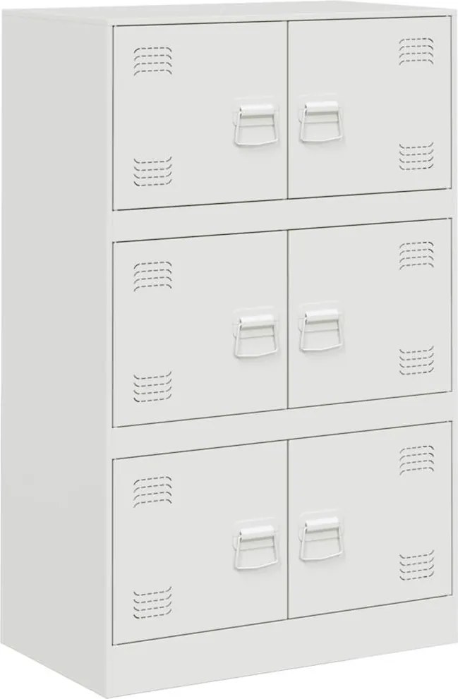 vidaXL Servantă, alb, 67x39x107 cm, oțel