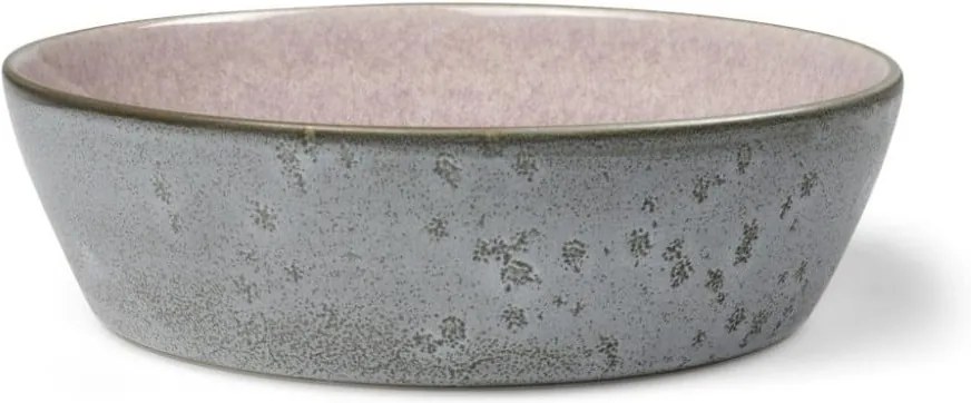 Bol de servire din ceramică și glazură interioară roz Bitz Mensa, diametru 18 cm, gri