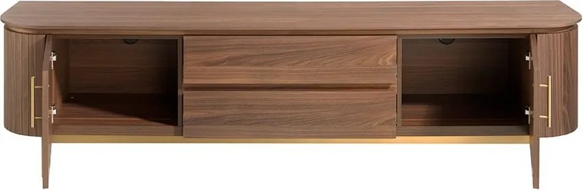 Comoda TV moderna design LUX Wood and Gold