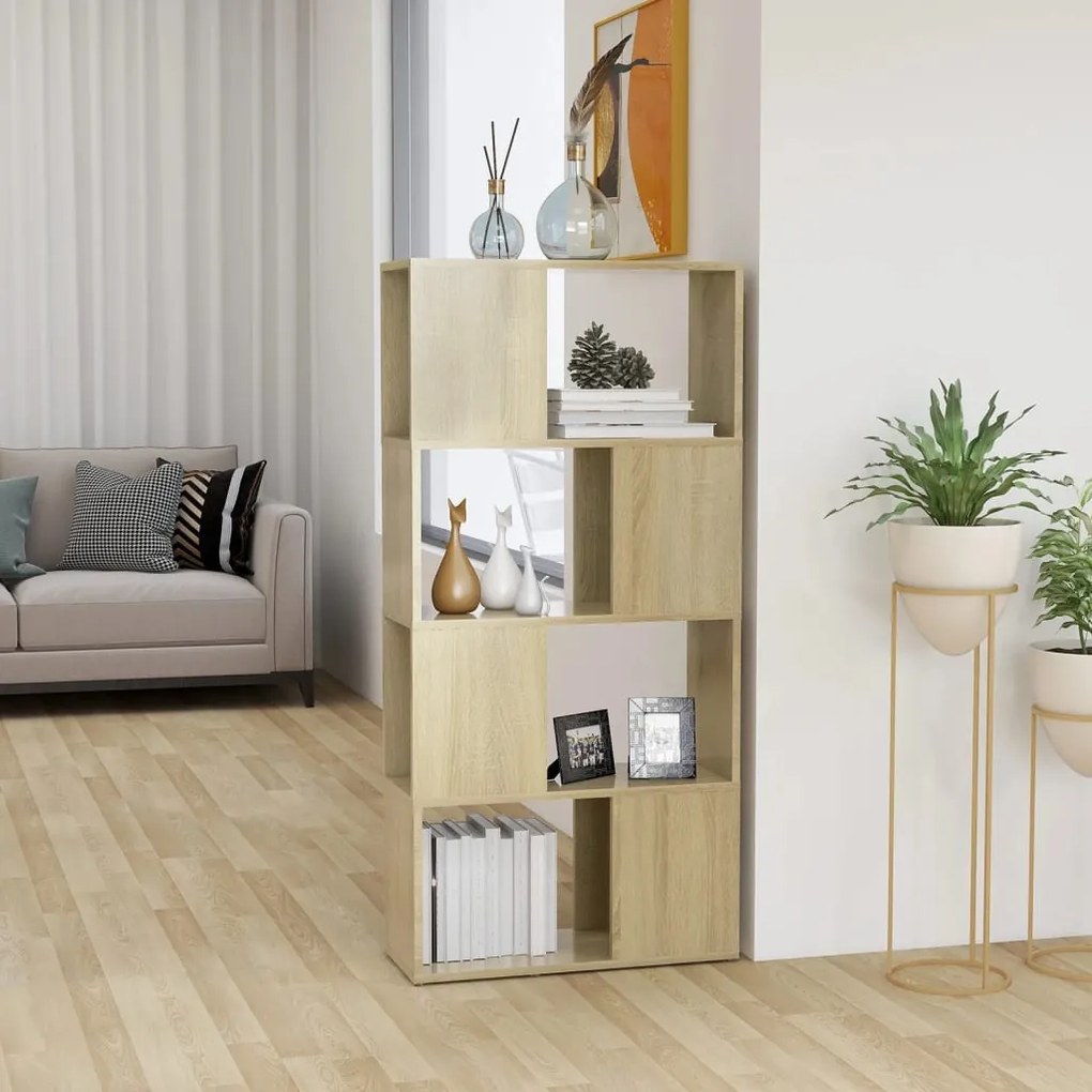 vidaXL Bibliotecă/Separator cameră stejar sonoma 60x24x124,5 cm PAL