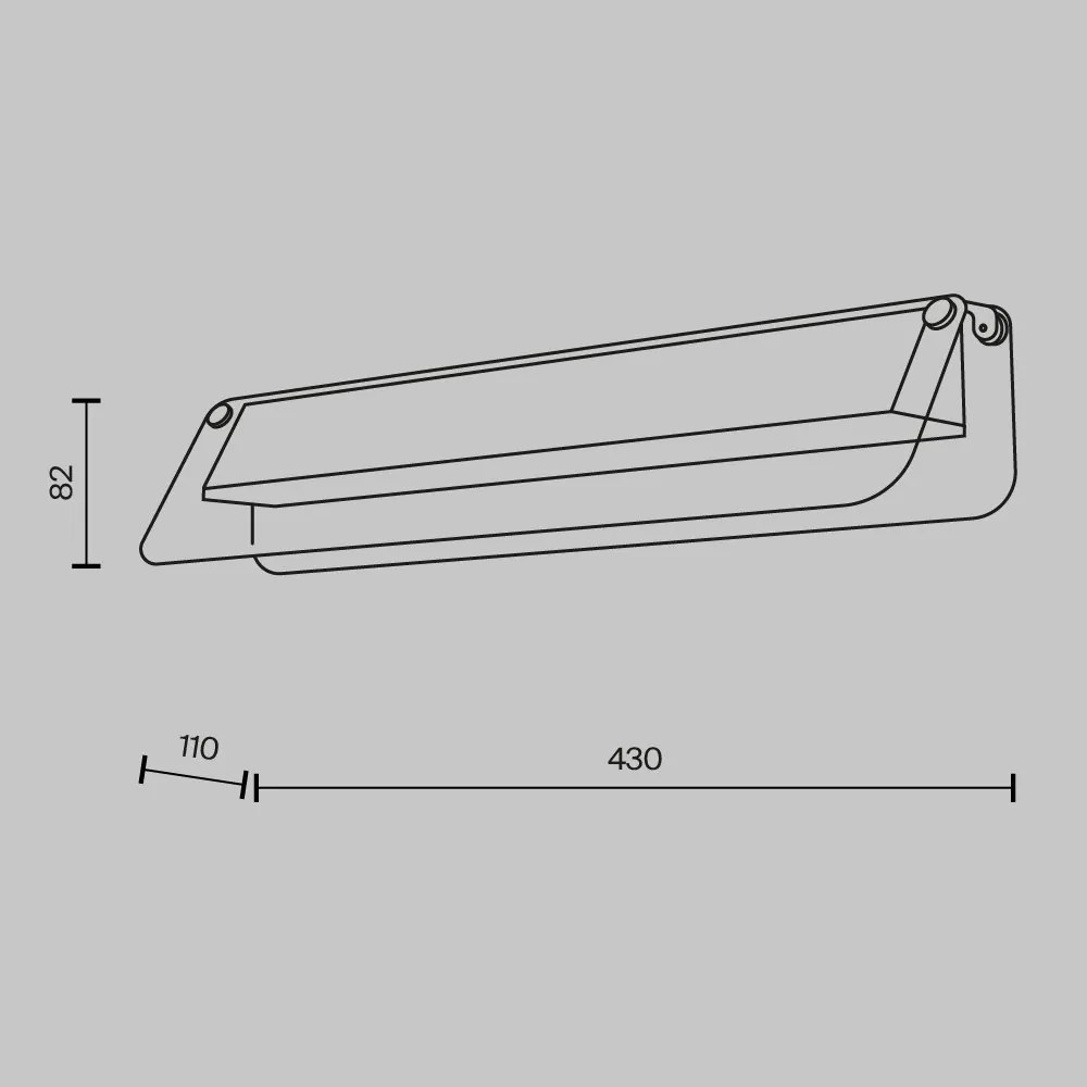 Aplica de perete LED design minimalist Flat, fumuriu