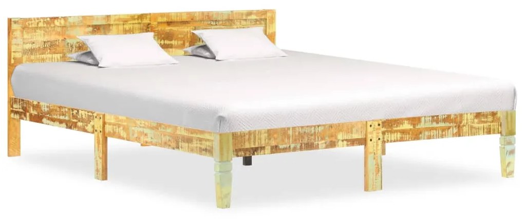 288437 vidaXL Cadru de pat, 160 x 200 cm, lemn masiv reciclat