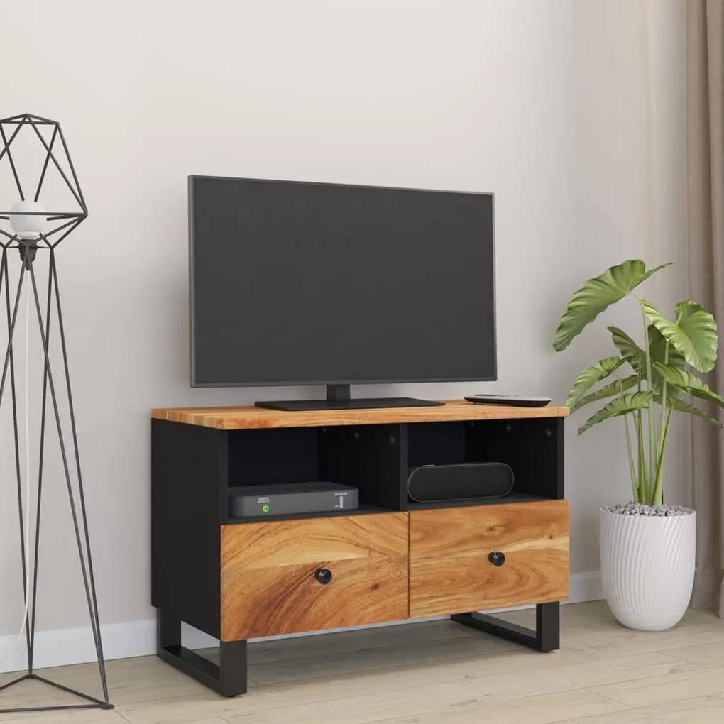 Comoda TV, 70x33x46 cm, lemn masiv de acacia 1, lemn masiv de acacia