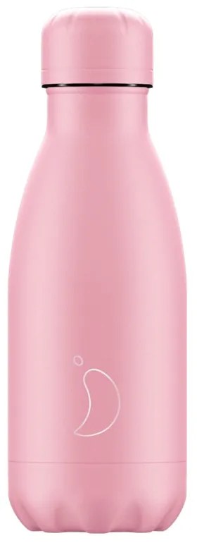 Sticlă termos Chilly's Bottles - roz pastel 260ml, ediția Original