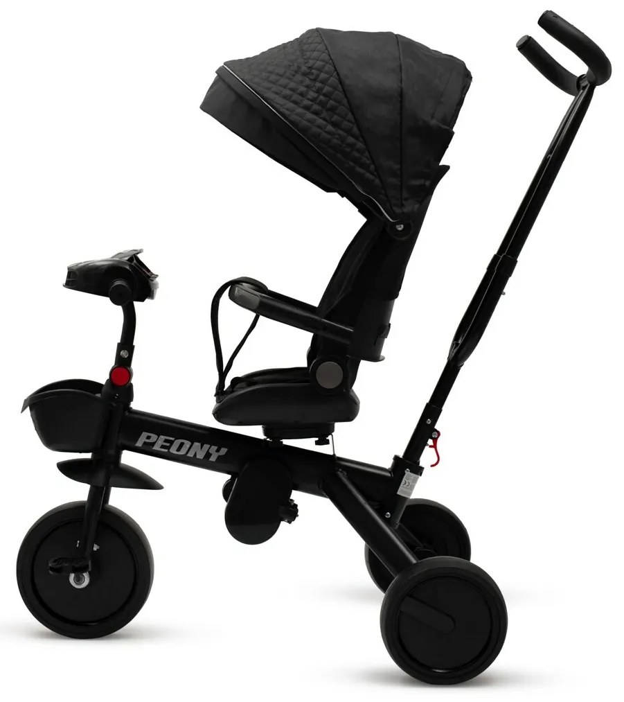 Baby Mix Triciclu pentru copii Peony EVA, negru
