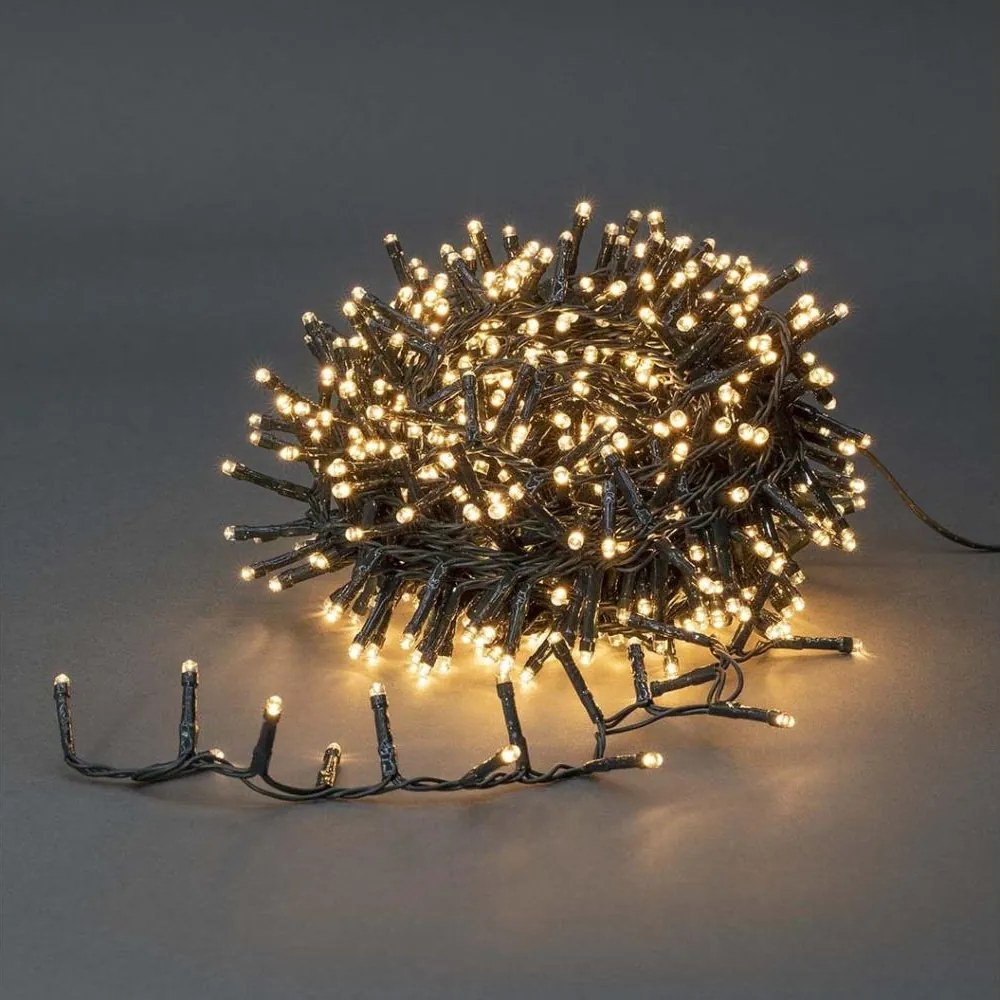 Nedis CLCC400 - ghirlandă luminoasă de Crăciun pentru exterior, 400 LED/7 funcții, 11 m, IP44, alb cald