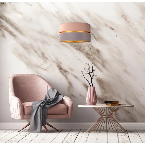 Lustră pe cablu Duolla DUO 1xE27/15W/230V d. 40 cm bej and gri