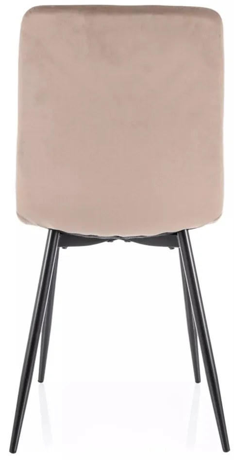 Scaun Daren velvet bej inchis/negru Blu40