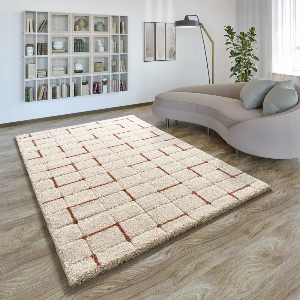 Covor cărămiziu-crem 200x290 cm Brenda – Universal