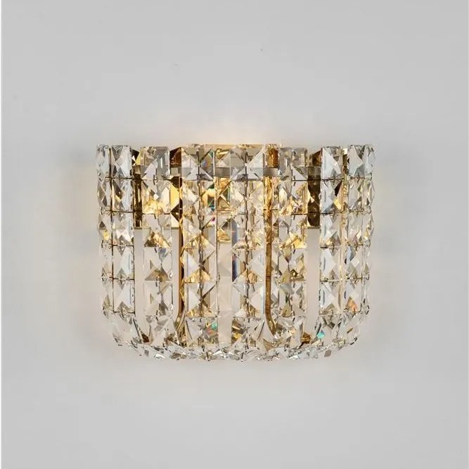 Aplica de perete LED auriu, cristale sticla CELYSIA