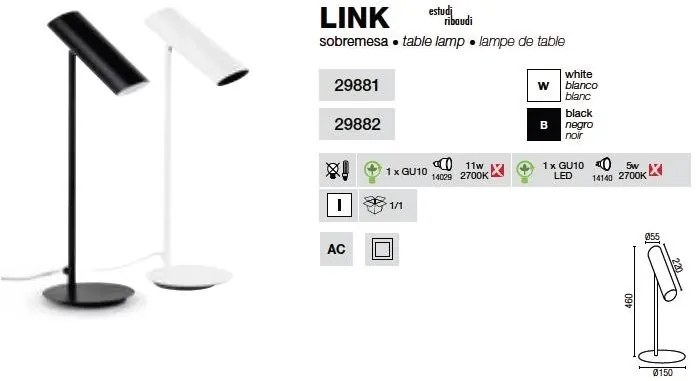 Veioza, lampa de masa Link 29882