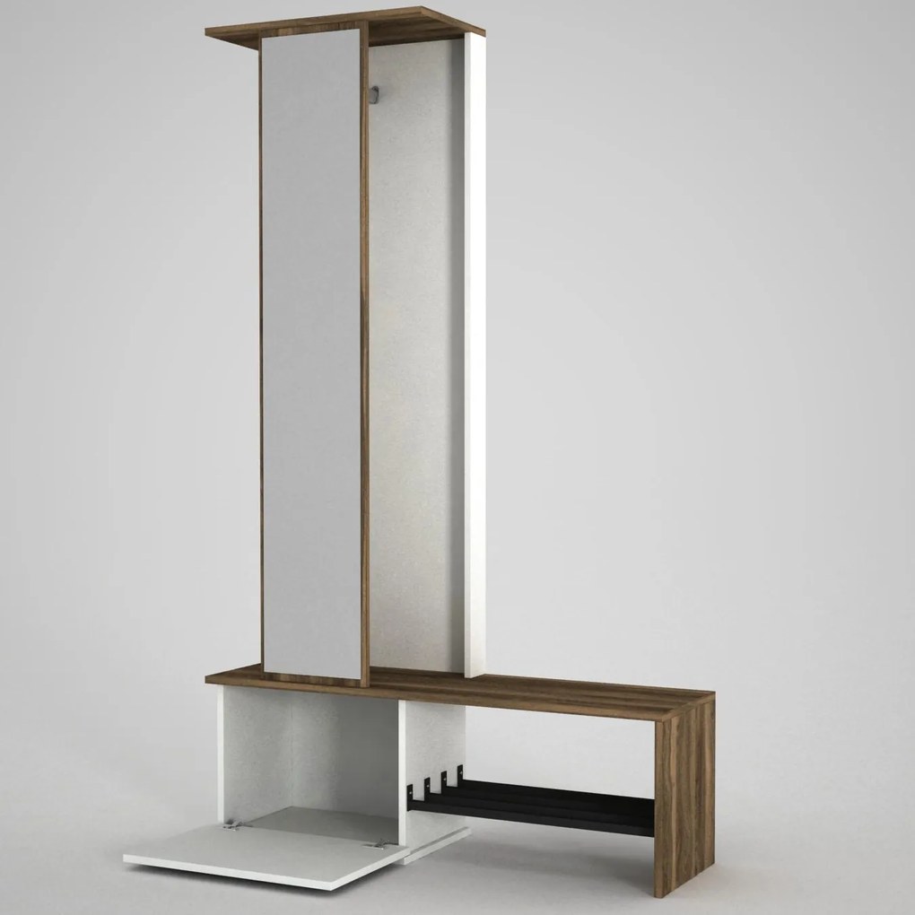 Cuier Ponte - White, Walnut