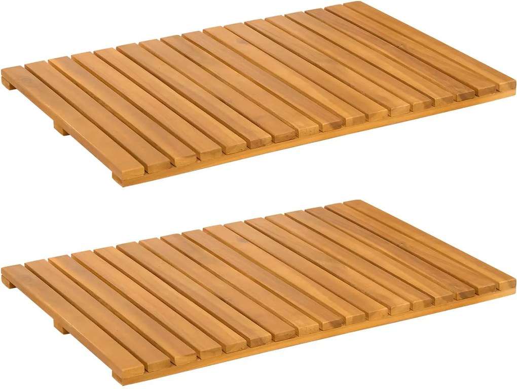 vidaXL Covoraș de baie Simplu Maro 60 x 40 cm lemn