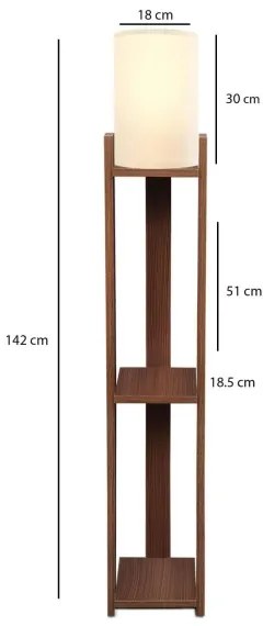 Lampadar AYD 1xE27/40W/230V maro/crem