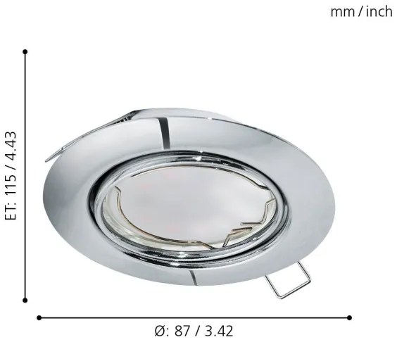 Eglo 94407 - SET 3x Corp de iluminat LED tavan fals PENETO 3xGU10-LED/5W/230V