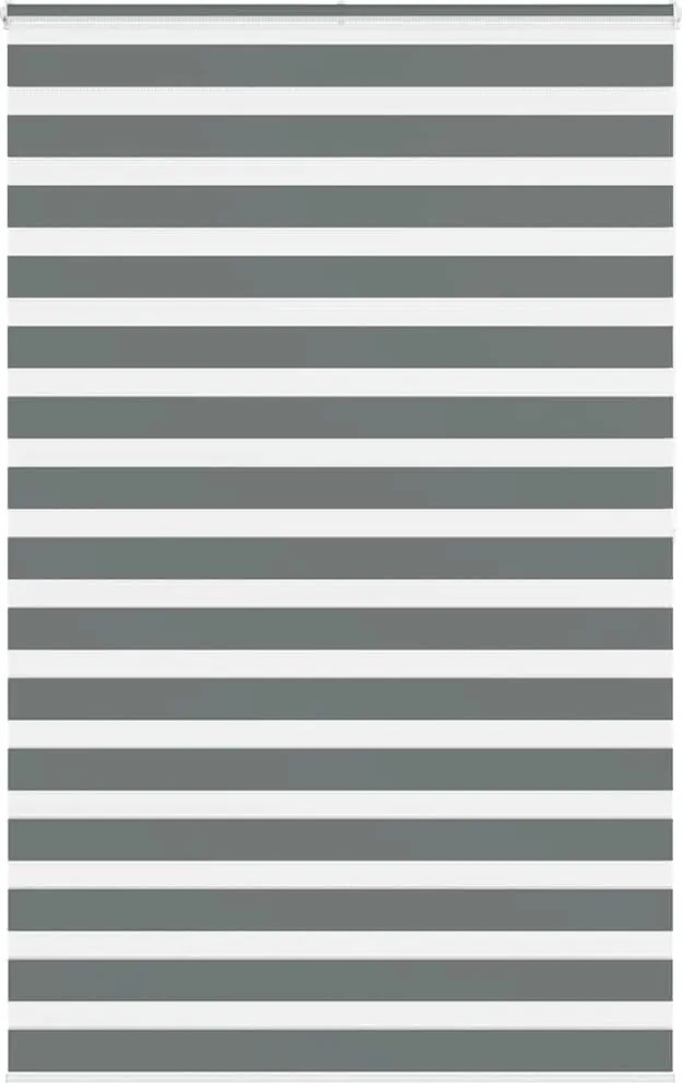 vidaXL Jaluzea tip zebra gri închis lățime țesătură 145,9 cm poliester