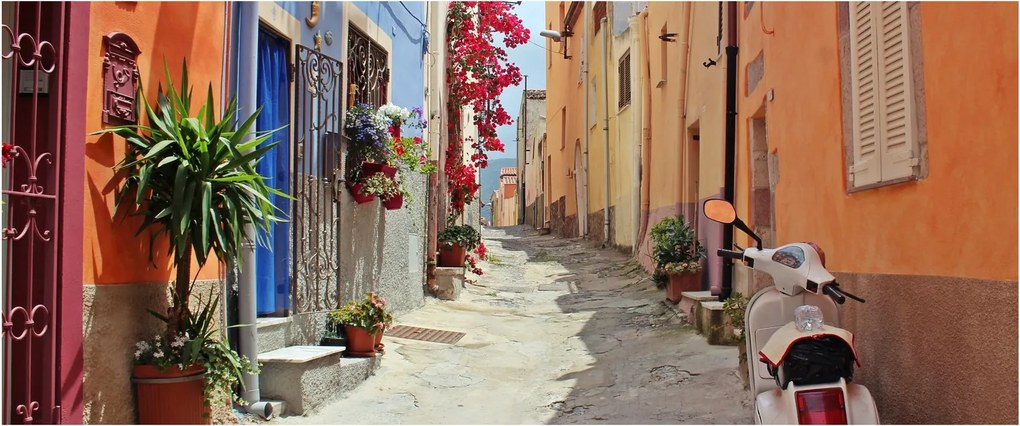 Tablou cu strada din Sardinia (120x50 cm)
