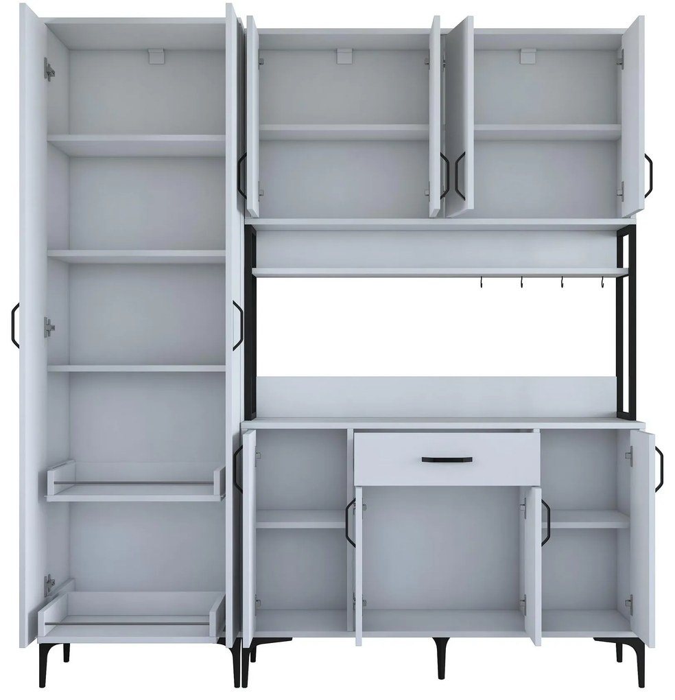 Set dulapuri bucătărie Jenaretta 33 (alb + negru). 1107096