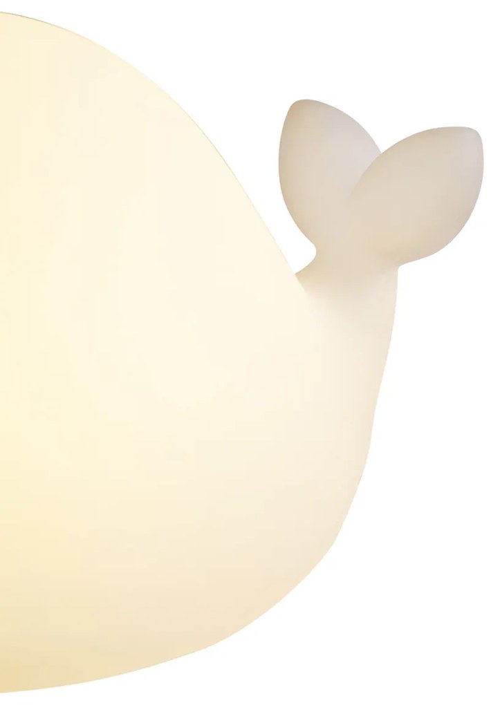 Lampă de masă albă 30cm cu LED reglabil IP54 reîncărcabilă - Baby Whale