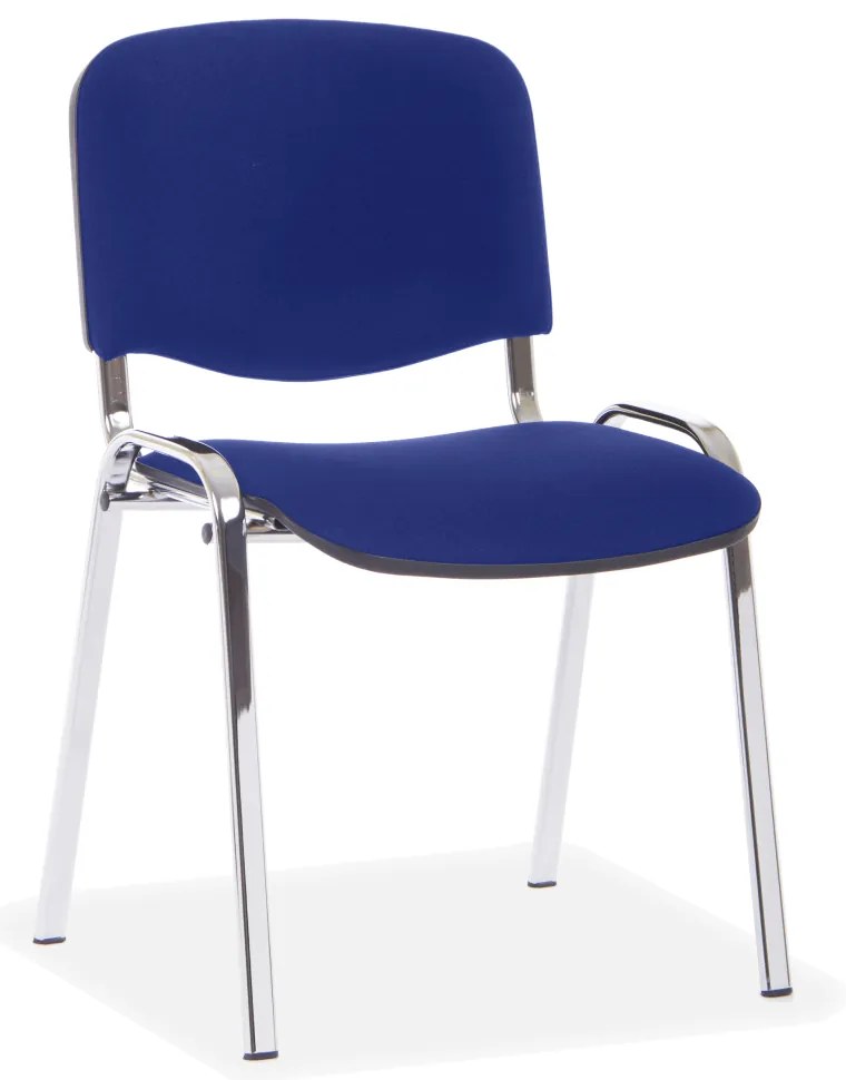 Scaun de conferinta Viva, picioare cromate, albastru