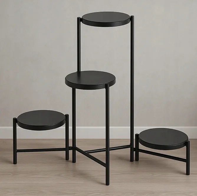 Suport metalic pentru flori - 4 niveluri