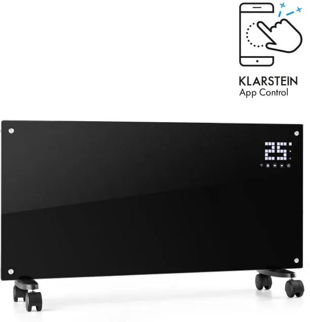 Klarstein Bornholm Smart, convector electric, 2000 W, WiFi, afișaj LED, cronometru, IP24, negru