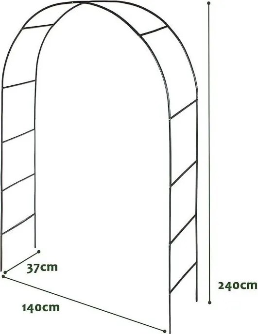 Arcada de grădină Anaterra pentru plante cățărătoare, 2 buc,