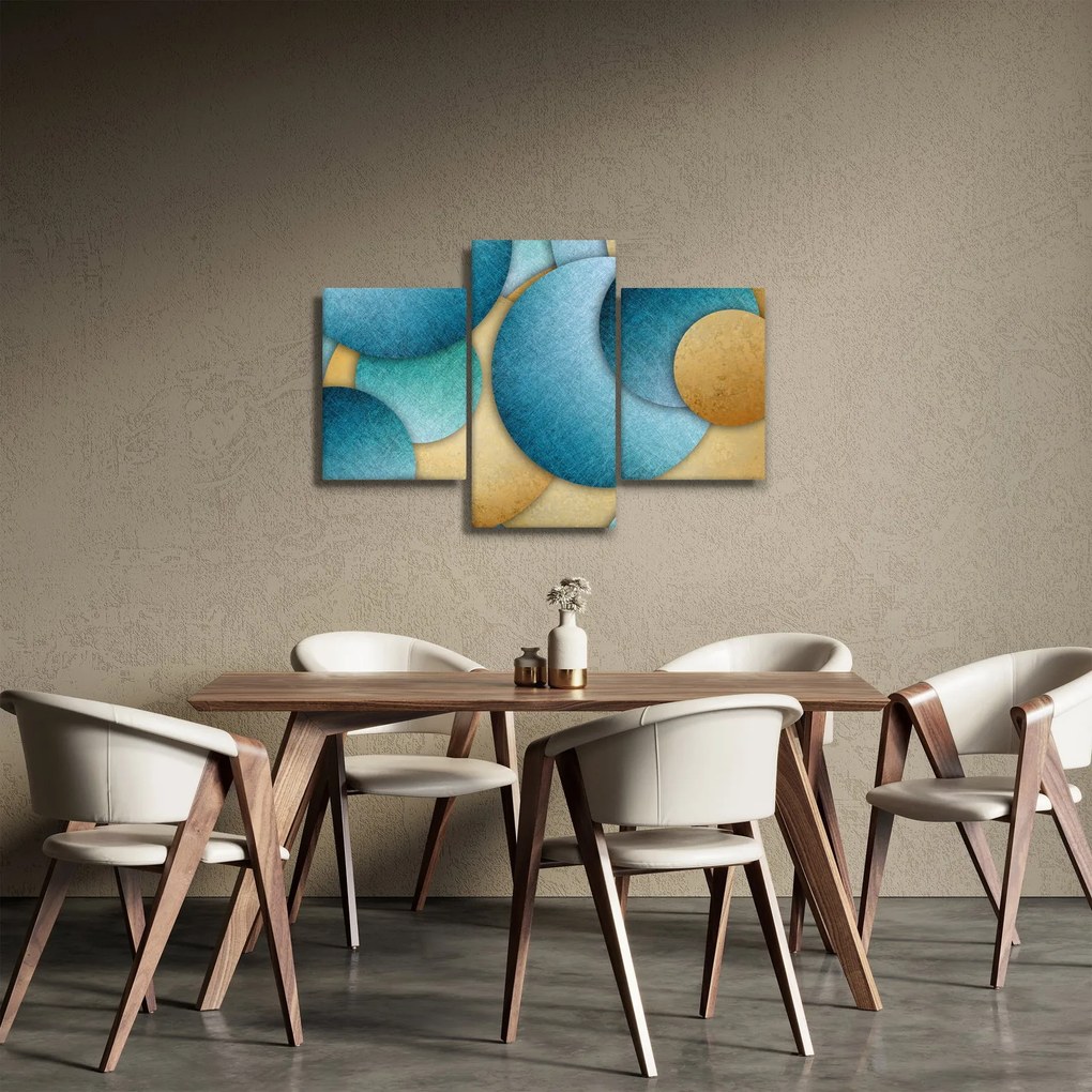 Tablou cu abstracție cercuri (90x60 cm)