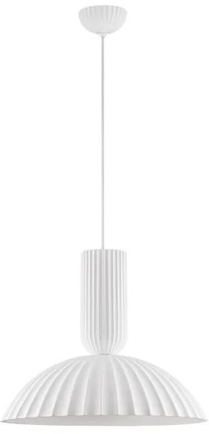 Lustra suspendata design decorativ Ghips, AMMOS alb