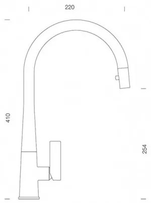 Baterie bucatarie Schock Gota Cristadur Negru cu dus extractibil, aspect granit, cartus ceramic