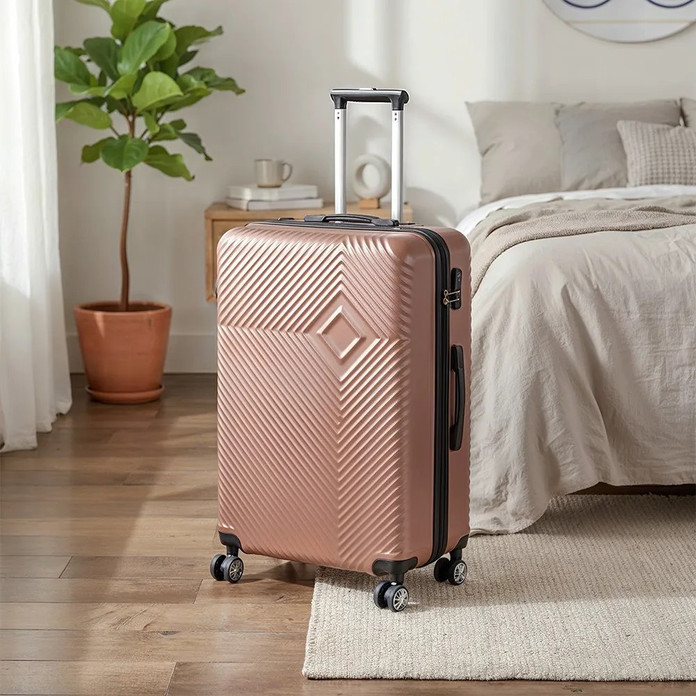 TraveLux Pro X set valiză rulantă aur roz