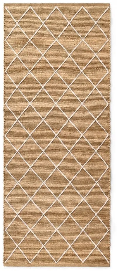 Covor tip traversă în culoare naturală țesut manual din iută 80x200 cm Kunu – Hanse Home