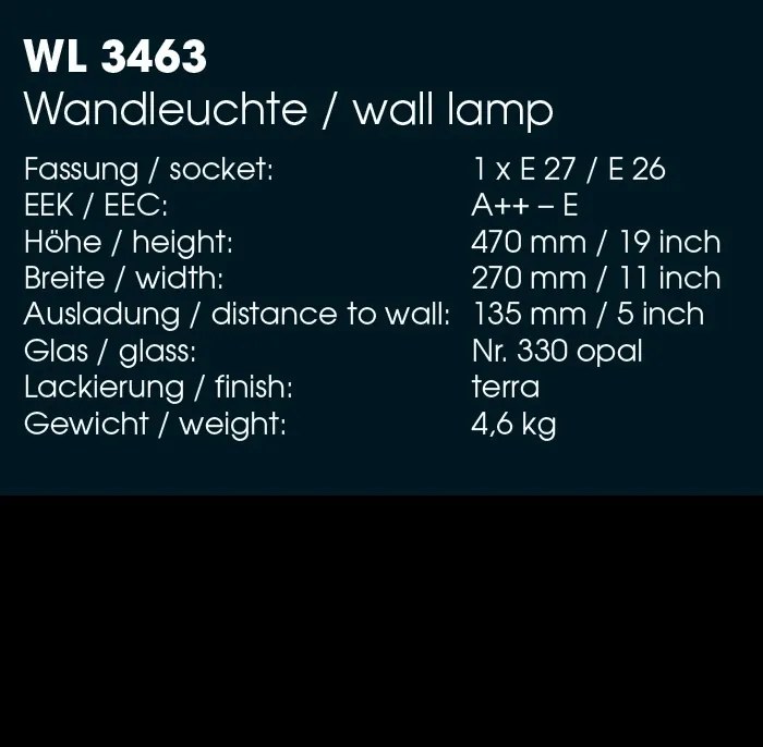 Aplica 1/2 iluminat exterior din fier forjat, WL 3463