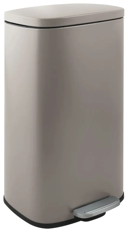 Coș de gunoi taupe cu pedală din oțel 50 l Akira – Spirella