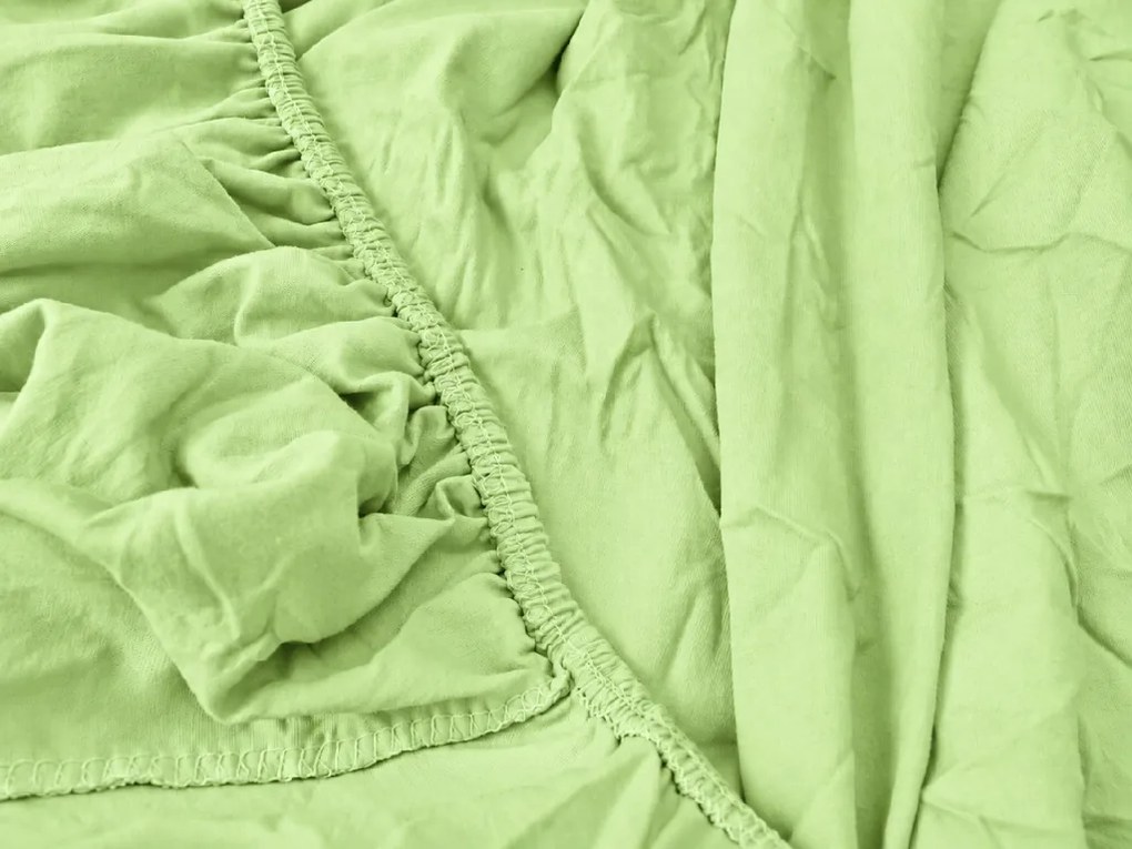 Cearsaf Jersey EXCLUSIVE verde deschis 90 x 200 cm