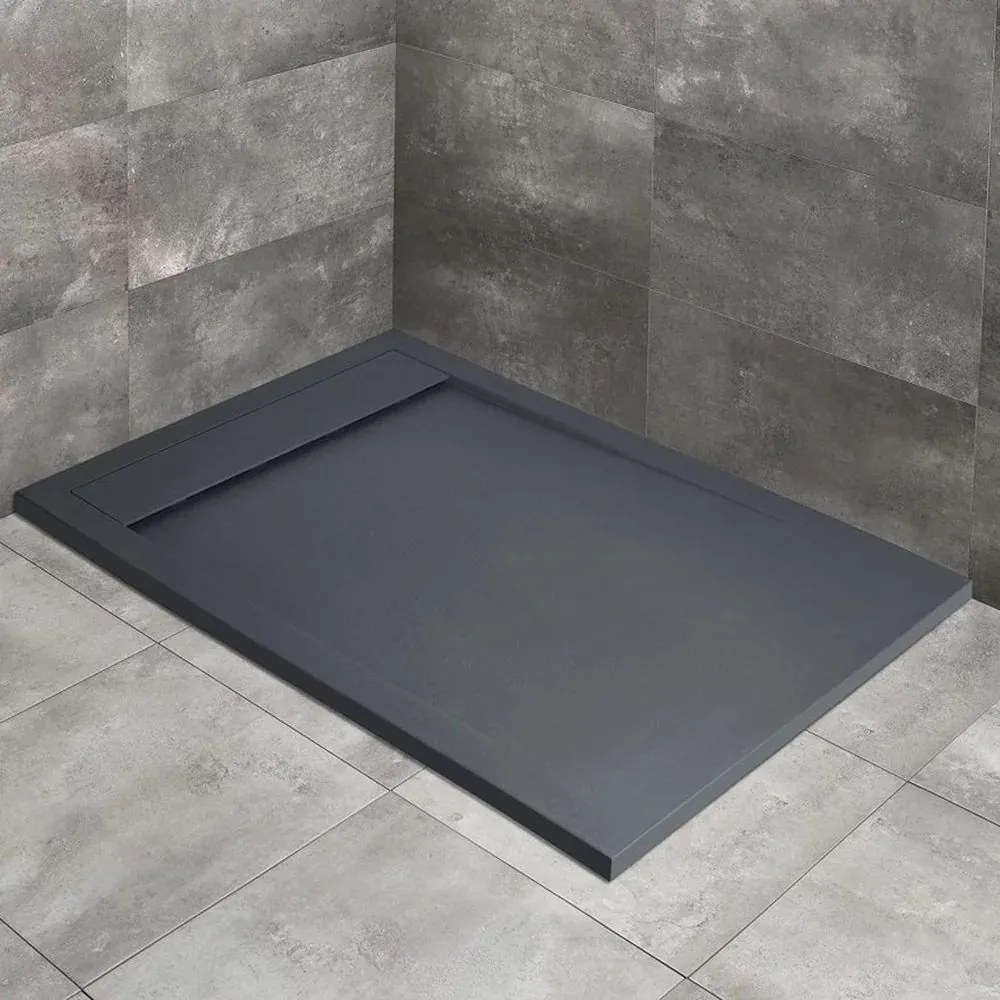 Cadita dus compozit dreptunghiulara Radaway Teos F 120x100 cm antracit